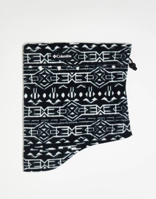 Columbia CSC II fleece neck gaiter in black 80s print