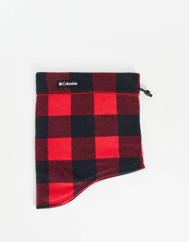 Columbia CSC II fleece neck gaiter in red mountain check