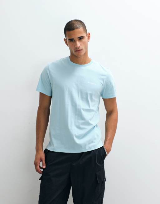 Columbia – CSC – Jasnoniebieski T-shirt z grafiką na plecach, 2 z 5