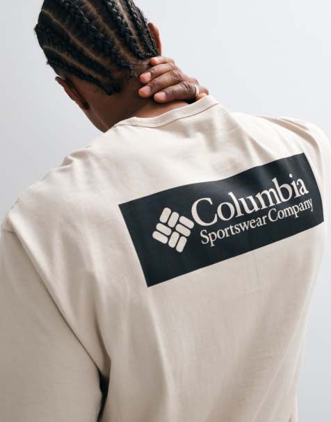 Columbia CSC kraftig t-shirt med logga i beige - view 1