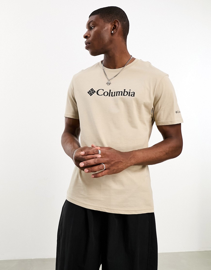 Columbia CSC large logo t-shirt in beige-Neutral