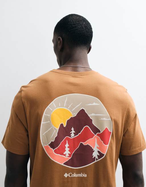 Columbia CSC Outdoor back graphic t-shirt in camel brown, 5 of 5