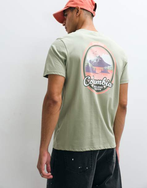 Columbia - CSC Outdoor - Camiseta verde safari con estampado gráfico en la espalda - view 1