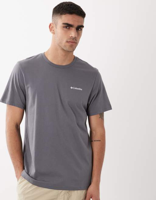 Columbia - CSC Outdoor - Grå T-shirt med grafisk rygprint, 2 af 5