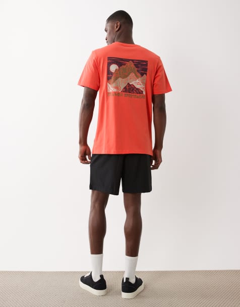 Columbia – CSC Outdoor – T-Shirt in Rot mit Grafikprint auf dem Rücken - view 1