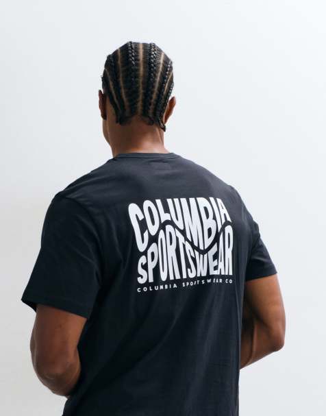 Columbia CSC Outdoor wavy peaks graphic t-shirt in black - view 1