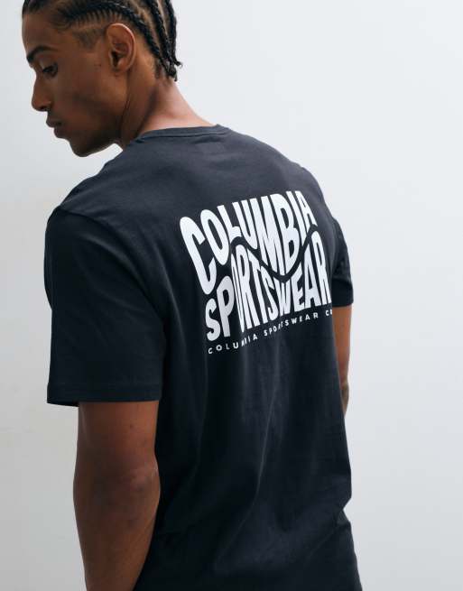 Columbia CSC Outdoor wavy peaks graphic t-shirt in black, 4 of 5