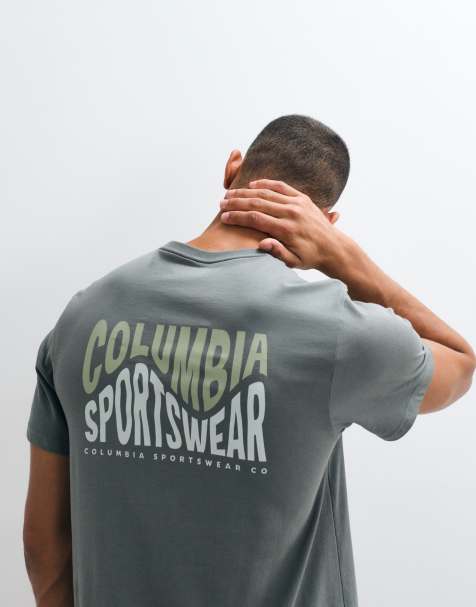 Columbia CSC Outdoor wavy peaks graphic t-shirt in green - view 1