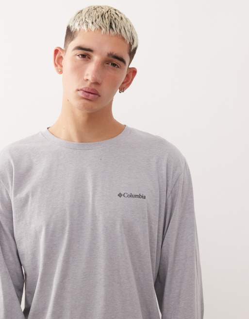 Columbia - CSC Seasonal Logo - Grå langærmet T-shirt, 5 af 5