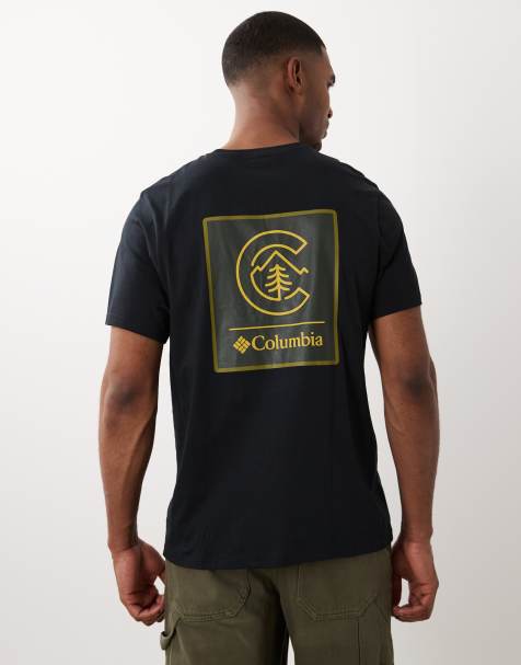 Columbia - CSC - Sort T-shirt med firkantet logo på ryggen - view 1