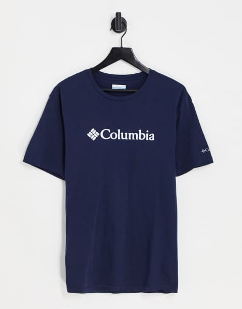 Columbia - CSC - T-shirt basic blu navy in cotone con logo sul petto - view 1