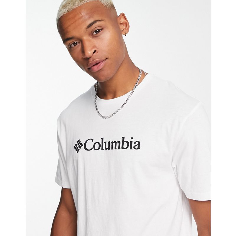 Activewear kXQ5k Columbia - CSC - T-shirt basic con logo bianca