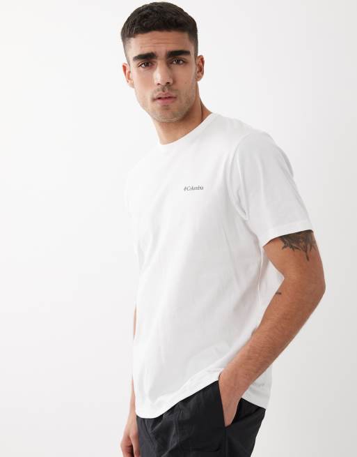 Columbia - CSC - T-shirt bianca con riquadro con logo sul retro, 4 di 5