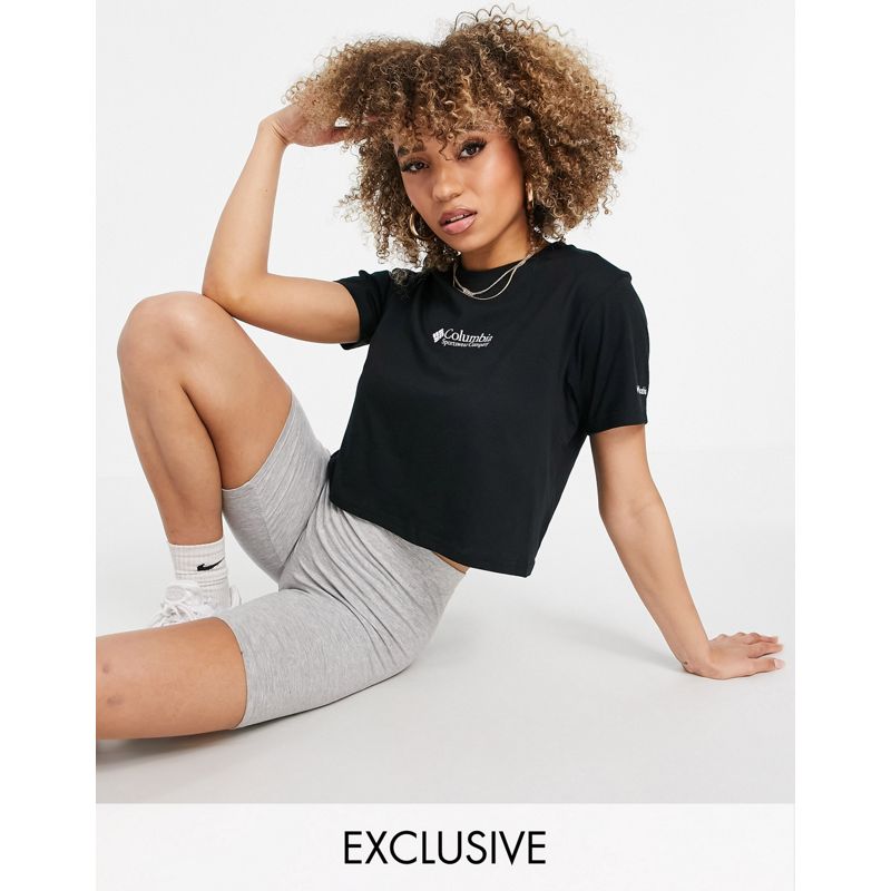 Activewear Donna Columbia - CSC - T-shirt corta nera con logo basic - In esclusiva per 