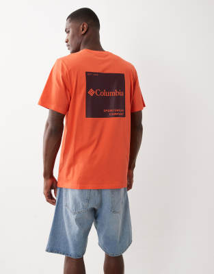 CSC - T-Shirt in Rot mit eckigem Logo auf dem Rücken Rot S