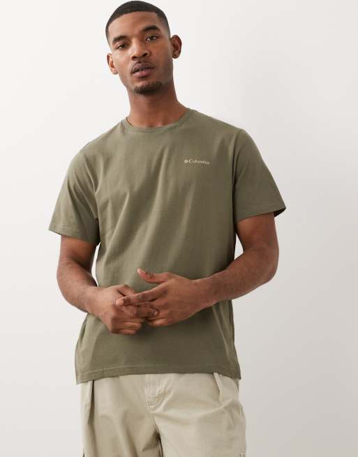 Columbia - CSC - T-shirt met omkaderd logo op de achterkant in groen, 2 van 5