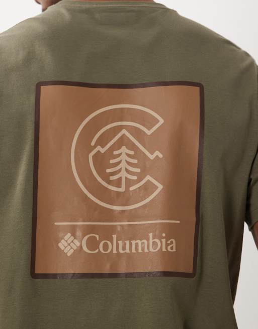 Columbia - CSC - T-shirt met omkaderd logo op de achterkant in groen, 4 van 5