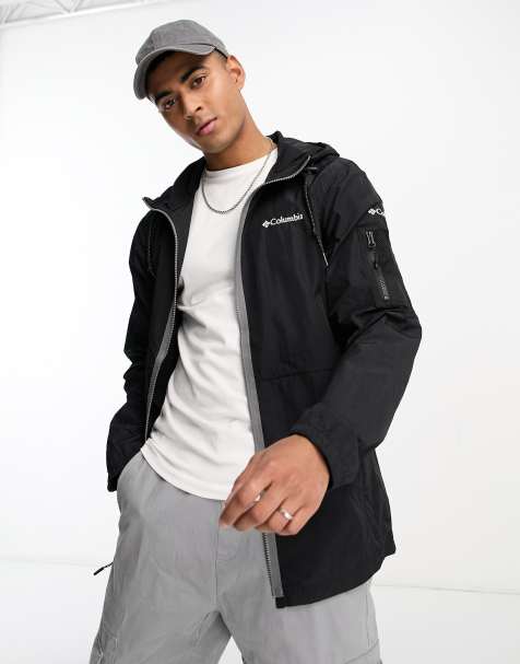 Columbia Powder Lite puffer jacket in charcoal and black Exclusive at ASOS