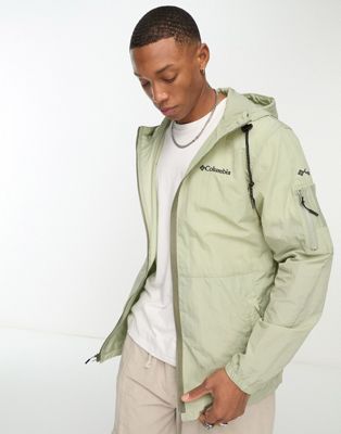 Columbia Flash Challenger cropped windbreaker jacket in khaki Exclusive at  ASOS