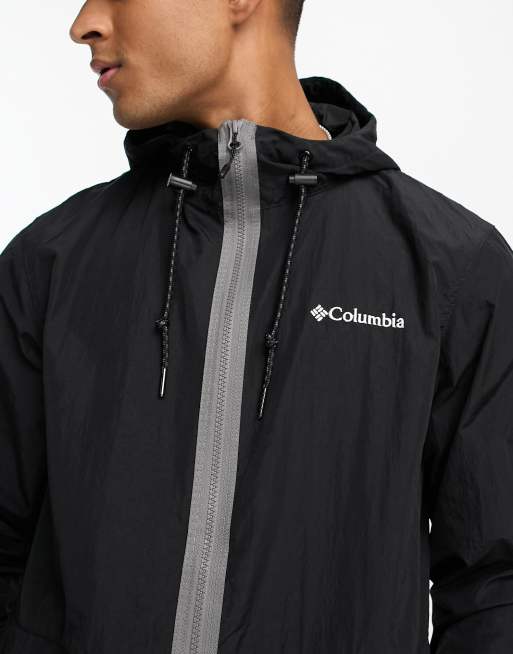 Columbia – Doverwood – Utility-Windjacke in Schwarz mit Knitterstruktur, exklusiv bei ASOS  , 4 von 4