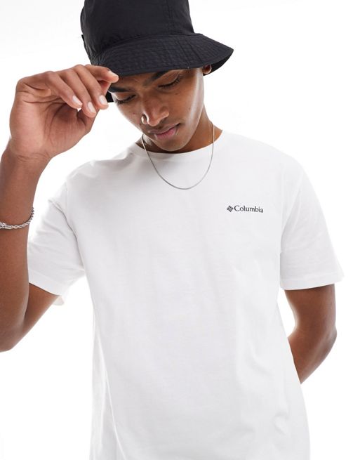 Columbia - Eenvoudig T-shirt ger met logo in wit