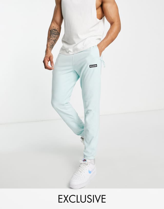 Columbia Exclusive Backbowl sweatpants in blue