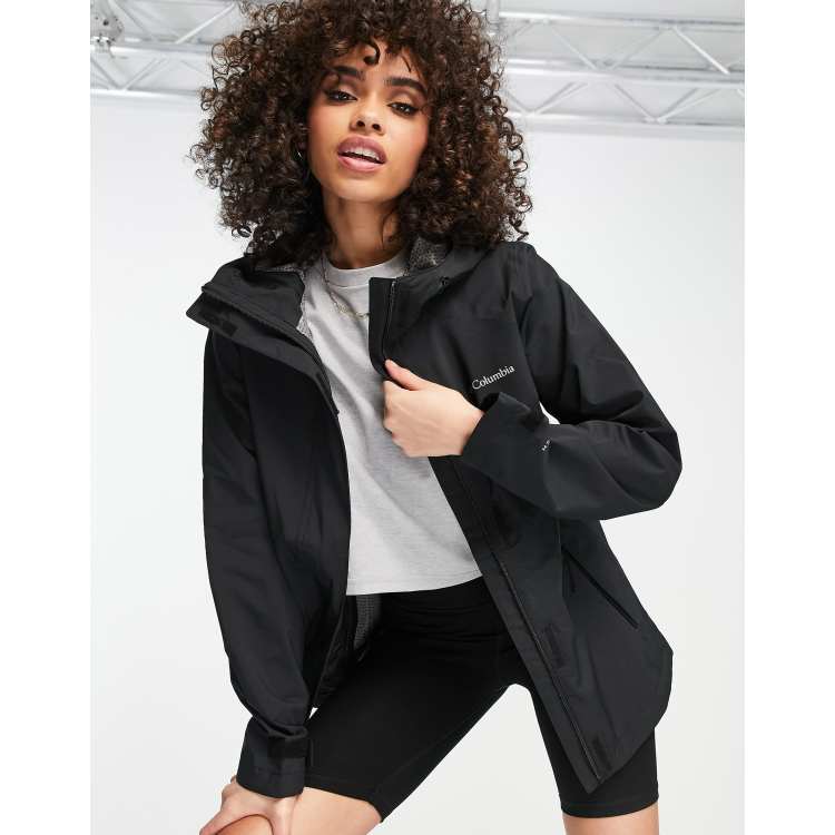 Women's black cheap columbia rain jacket