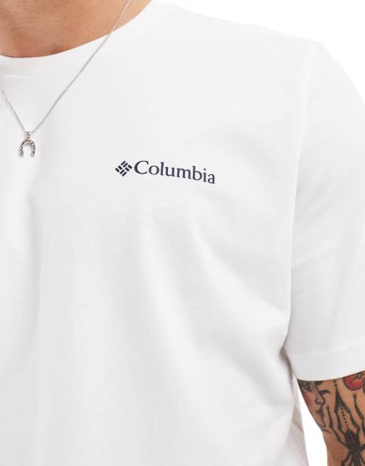 Columbia Explorers Canyon back print t-shirt in white, 3 of 4