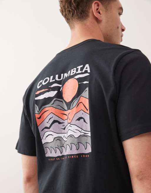 Columbia – Explorers Canyon – Czarny T-shirt z nadrukiem na plecach, 5 z 5