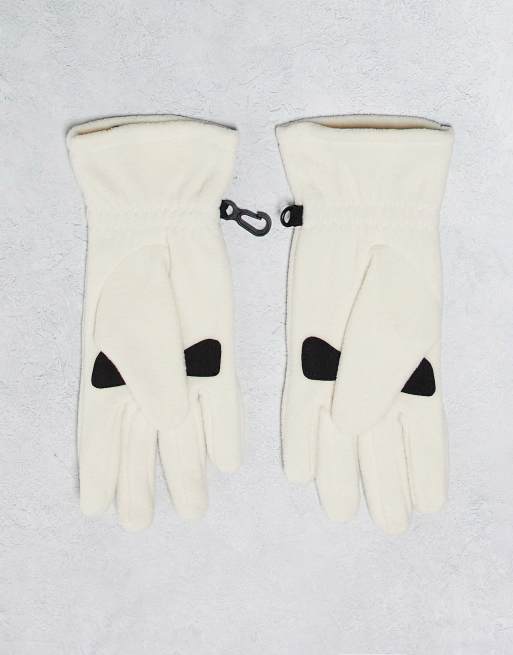 Cream fleece hot sale gloves