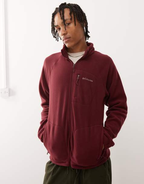 Columbia Fast Trek II full zip fleece in burgundy - view 1