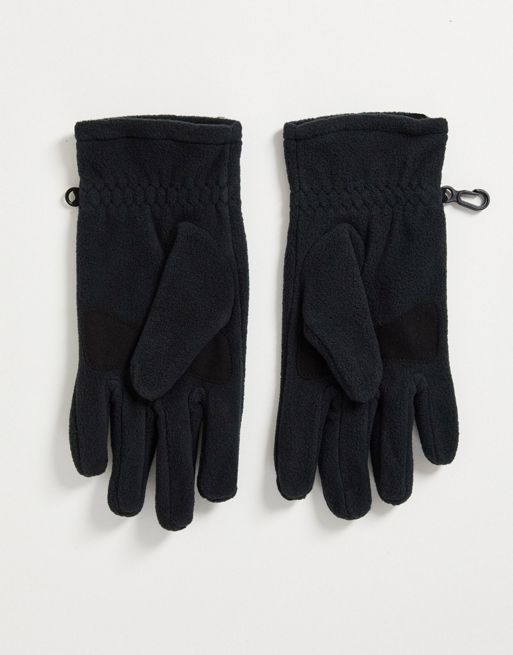 COLLUSION Unisex wet look padded gloves in black