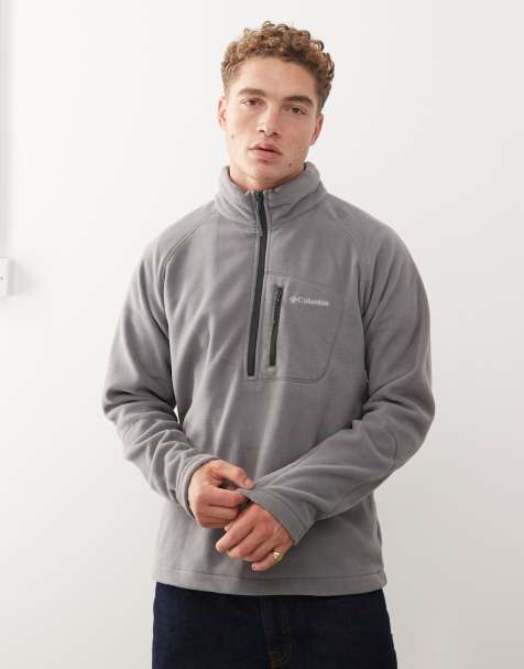 Columbia – Fast Trek III – Fleece-Sweatshirt in Grau mit kurzem Reißverschluss - view 1