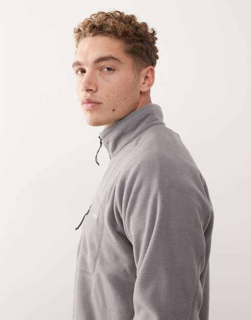 Columbia – Fast Trek III – Fleece-Sweatshirt in Grau mit kurzem Reißverschluss, 4 von 5