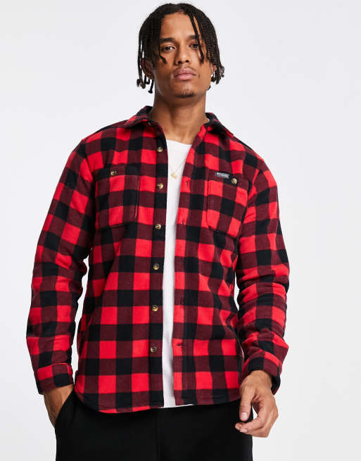 Surchemise polaire sale carreaux homme
