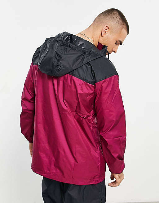 Columbia Flash Challenger anorak jacket in burgundy   ASOS