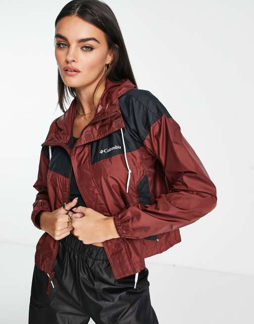 Columbia Flash Challenger cropped windbreaker jacket in black