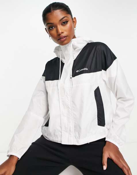 Black and 2024 white windbreaker womens