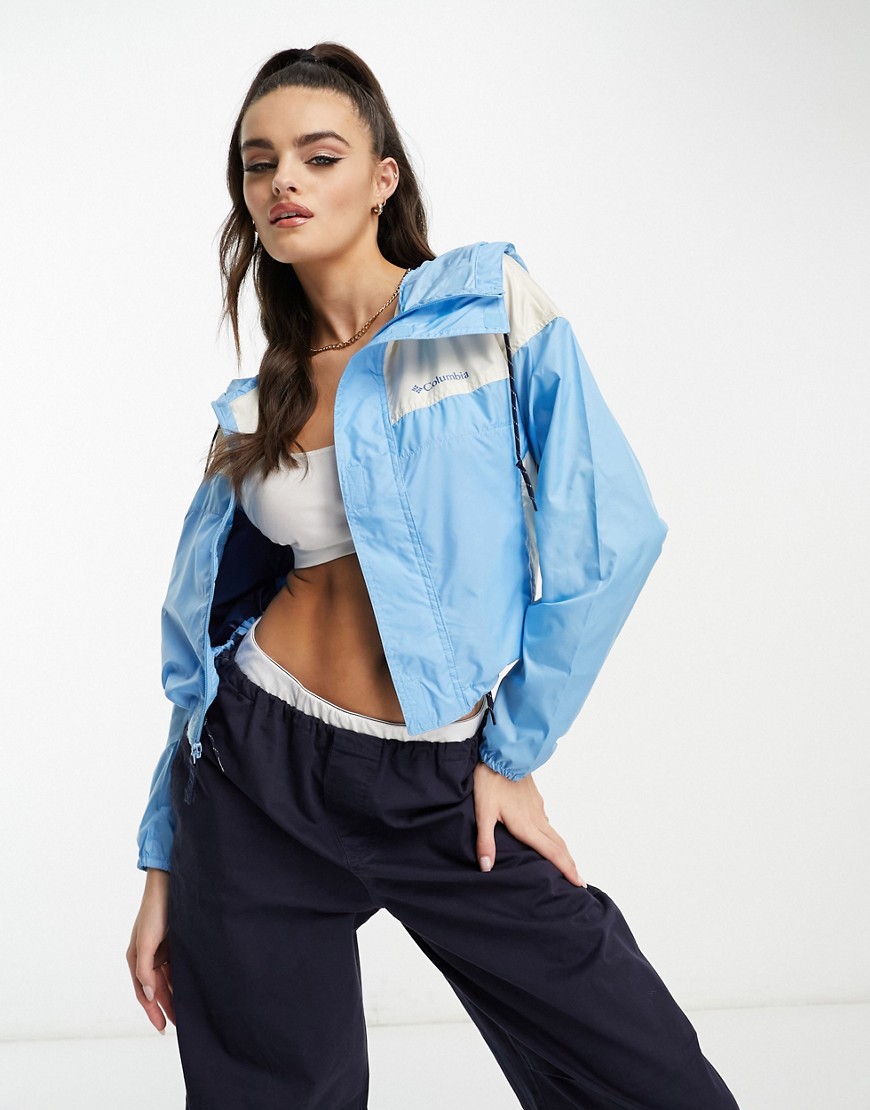 Columbia Flash Challenger cropped windbreaker in blue