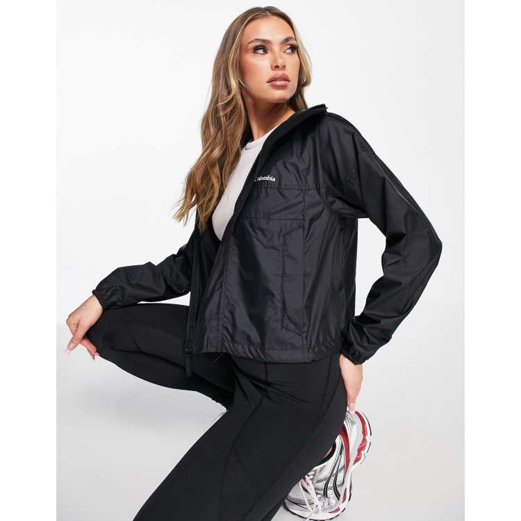 Columbia Flash Challenger cropped windbreaker jacket in black