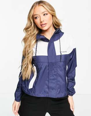 purple cropped windbreaker