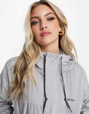 Columbia Flash Challenger cropped windbreaker jacket in gray