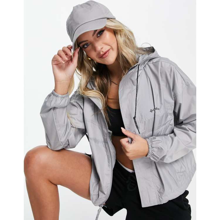 Columbia Flash Challenger cropped windbreaker jacket in grey