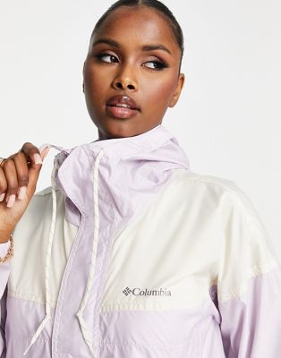 Columbia Flash Challenger cropped windbreaker jacket in lilac  - ASOS Price Checker