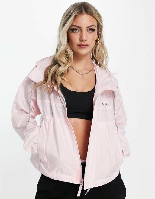 Columbia Flash Challenger cropped windbreaker jacket in white