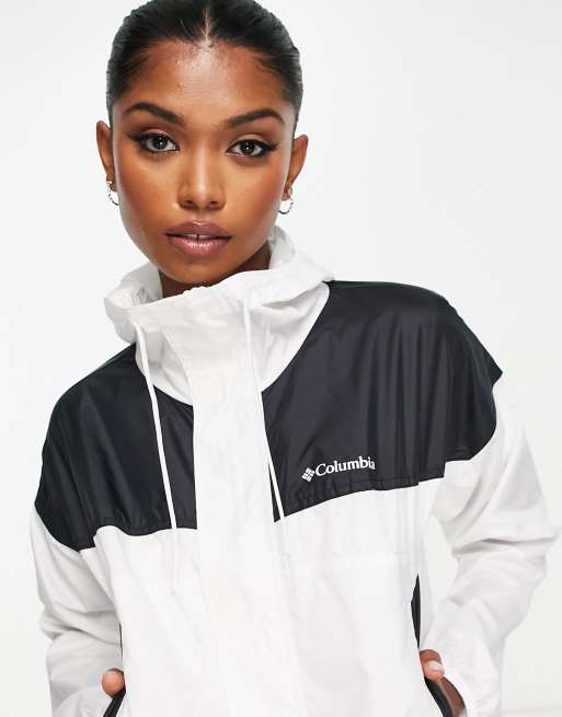 Columbia Flash Challenger cropped windbreaker jacket in black