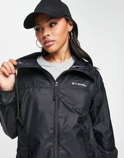 Columbia Flash Challenger long windbreaker jacket in black