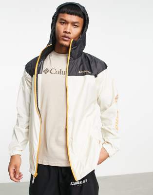 Columbia Flash Challenger Novelty windbreaker jacket in beige - ASOS Price Checker