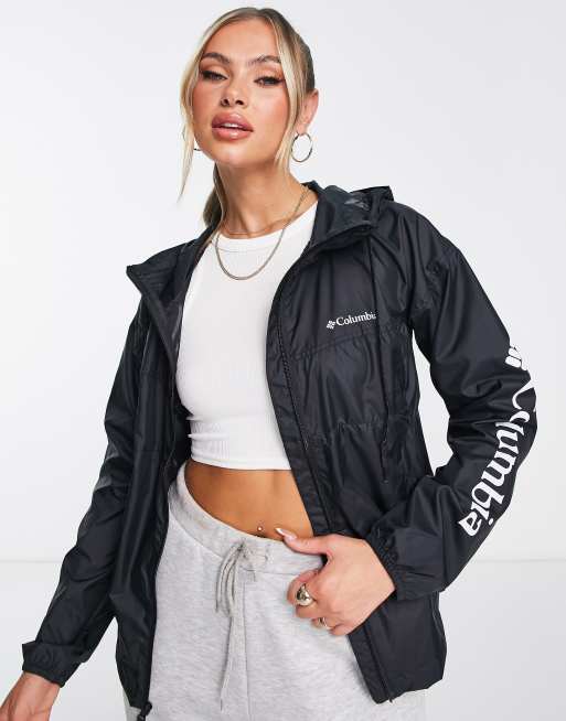 Columbia Flash Challenger cropped windbreaker jacket in khaki Exclusive at  ASOS