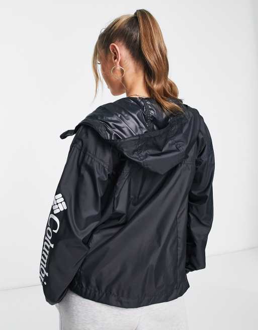 Columbia Flash Challenger cropped windbreaker jacket in grey Exclusive at  ASOS - GREY